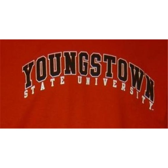 NCAA Youngstown State University T Shirt M - XL Penguins Red Short Sleeve - Picture 2 of 2